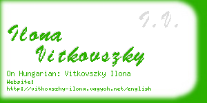 ilona vitkovszky business card